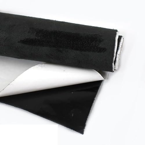 Autohimmelstoff,Dachhimmel Stoff 0,8 mm dick, selbstklebend, Klebeband, Reparaturflicken, Auto-Innenausstattung, dekoratives DIY(Black) von YZWHKJ