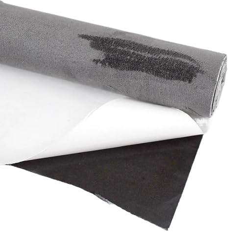 Autohimmelstoff,Dachhimmel Stoff 0,8 mm dick, selbstklebend, Klebeband, Reparaturflicken, Auto-Innenausstattung, dekoratives DIY(Gray) von YZWHKJ