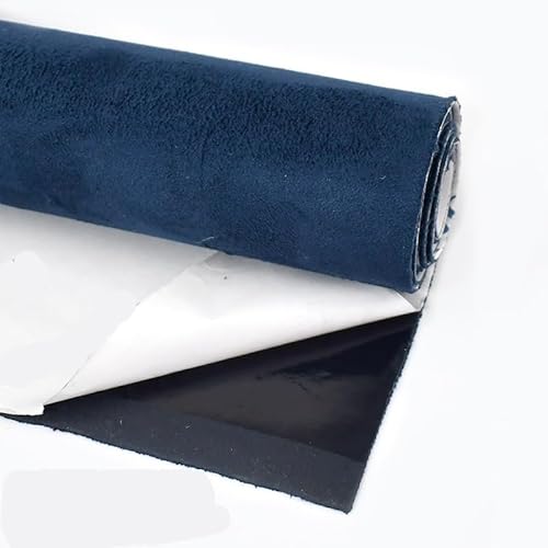 Autohimmelstoff,Dachhimmel Stoff 0,8 mm dick, selbstklebend, Klebeband, Reparaturflicken, Auto-Innenausstattung, dekoratives DIY(Navy) von YZWHKJ