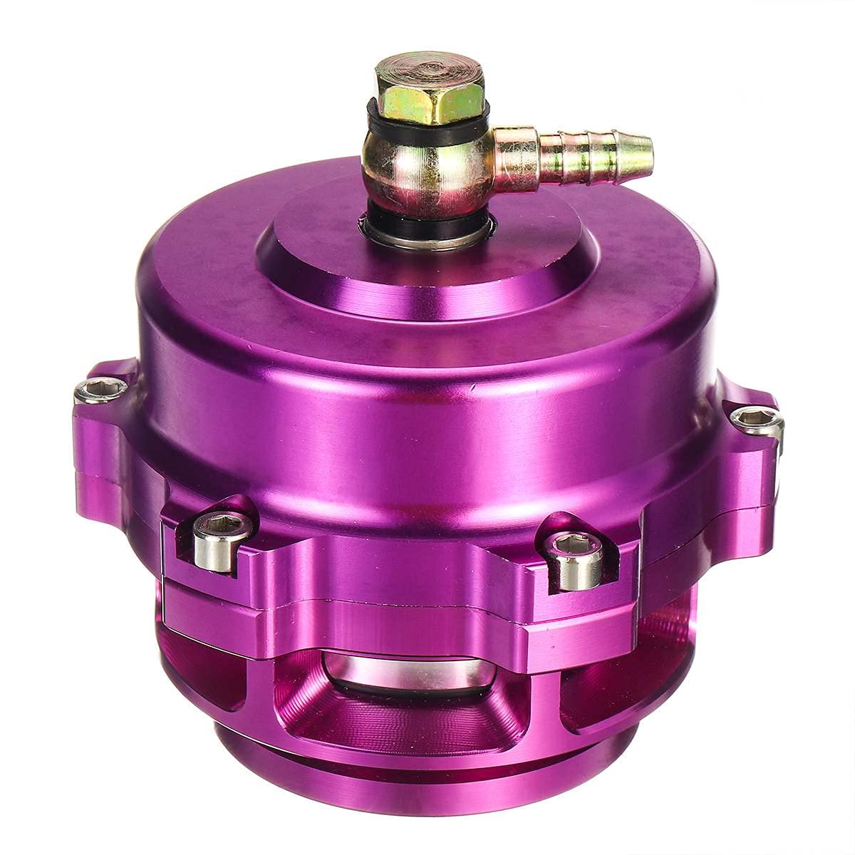 Boost Ventil,Turbo Blow Off Valve 50mm Turbo Blow Off-Ventil Aluminiumlegierung 360 Vent BOV V- Bandklemme 3. 5PSI. Boost mit Frühling O-Ring(Purple) von YZWHKJ