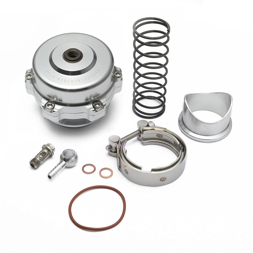 Boost Ventil,Turbo Blow Off Valve Universal-50mm V Band wegblasenventil Weld auf Aluminium(Silver) von YZWHKJ