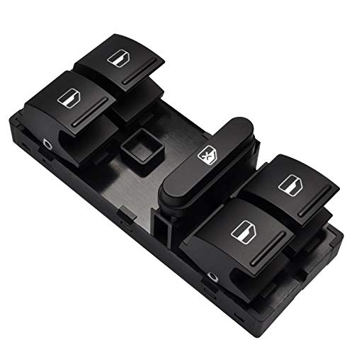 Fensterheber Schalter,Fensterhebersteuerung Elektrische Macht-Master-Fensterschalter-Taste Passend für VW Sagitar Golf 5 Golf 6 Jetta MK5 MK6 Touran Passat B6 B7 1K4959857b von YZWHKJ
