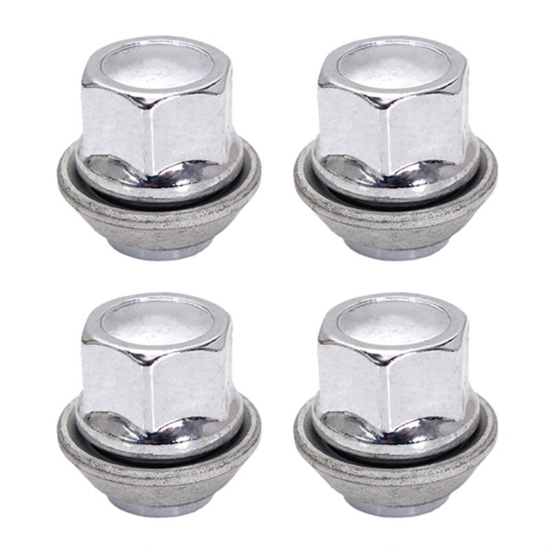 Radschrauben,Radmuttern 4 Stücke M12x1.5 Ersatzrad Muttern Legierung 19mm Passend für Ford C-Max Cortina Passend für Fokus Chrom von YZWHKJ