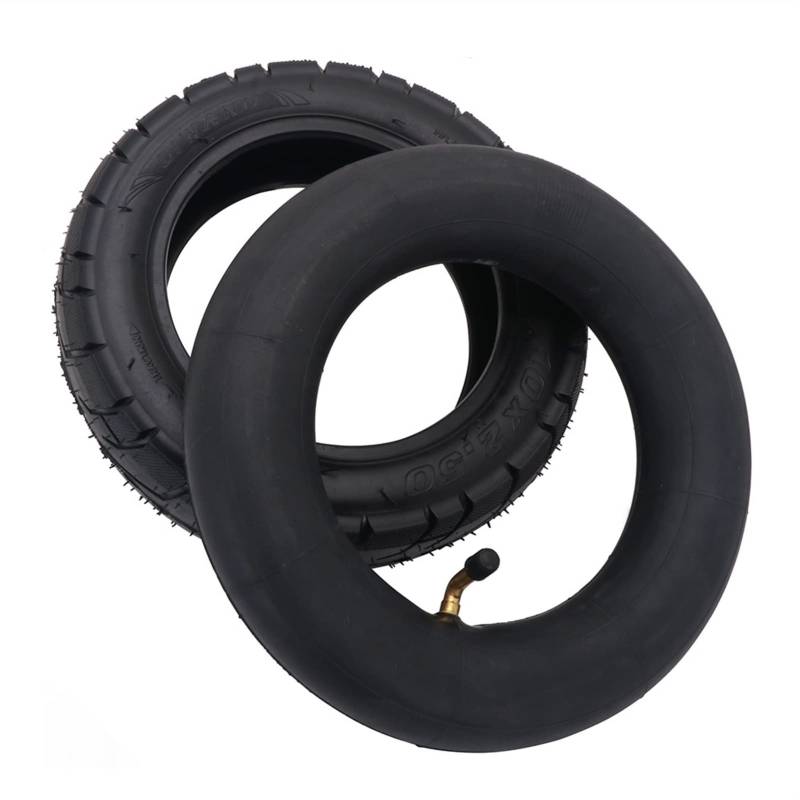 Schlauch,Motorradschlauch Motorrad 10x2.5 Reifen 10 Zoll Luftschlauch Außenreifen for Gas Elektro Scooter Radausgleichs Antrieb Fahrrad 10 * 2.5(Out Inner Tier) von YZWHKJ