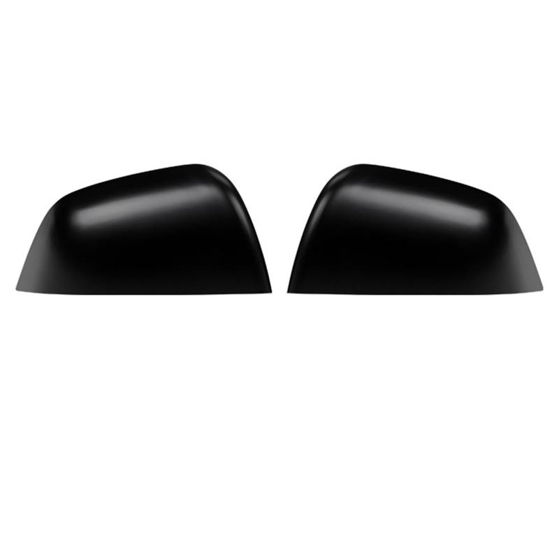 Spiegelkappen,Auto Spiegelkappen Carbon Fiber Auto Paste Seitentür Spiegel Abdeckung Verwenden Passend für Tesla Modell 3 Auto Außen Zubehör ABS Seiten Rückspiegel Abdeckung(3 Matte Black) von YZWHKJ