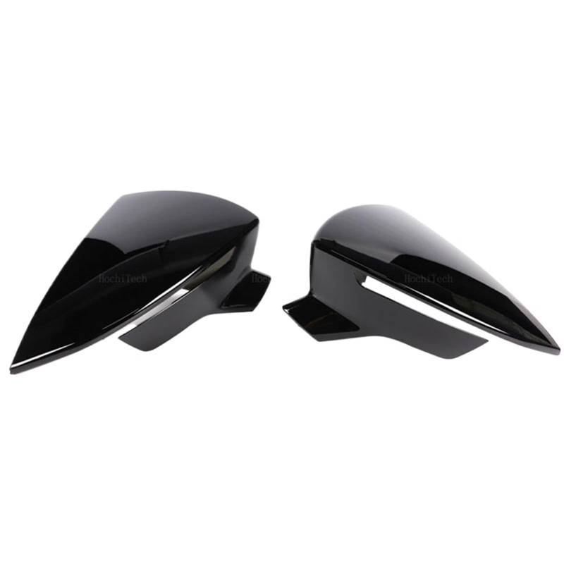 Spiegelkappen,Auto Spiegelkappen Schwarz Fit Verwenden Passend für Seat Leon 5F MK3 ST Auto Seite Rückspiegel Abdeckung Zubehör(Gloss Black) von YZWHKJ