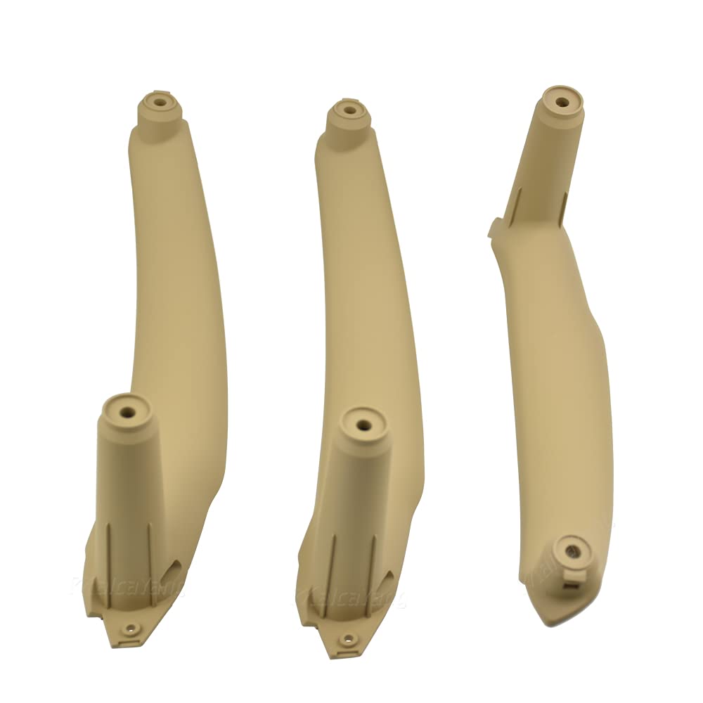 Türgriff Innen Auto,Türgriff innen Armlehnenwagen Links vorne Fahrersitz LHD Innentürgriff Innere Panel Ziehen Ziehen Abdeckung Gebrauch Passend für BMW E70 E71 x5 x6(Beige 3pcs) von YZWHKJ