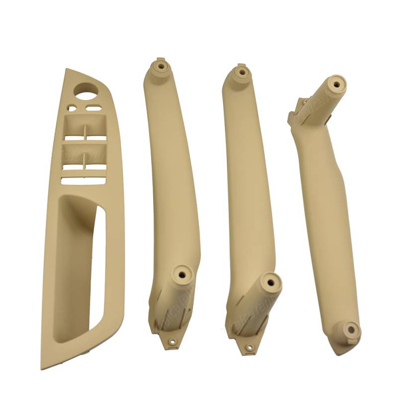 Türgriff Innen Auto,Türgriff innen Armlehnenwagen Links vorne Fahrersitz LHD Innentürgriff Innere Panel Ziehen Ziehen Abdeckung Gebrauch Passend für BMW E70 E71 x5 x6(Beige 4pcs) von YZWHKJ
