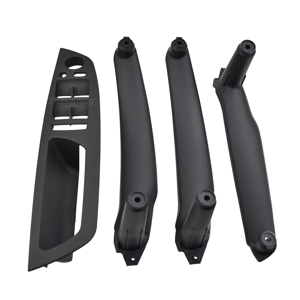 Türgriff Innen Auto,Türgriff innen Armlehnenwagen Links vorne Fahrersitz LHD Innentürgriff Innere Panel Ziehen Ziehen Abdeckung Gebrauch Passend für BMW E70 E71 x5 x6(Black 4pcs) von YZWHKJ