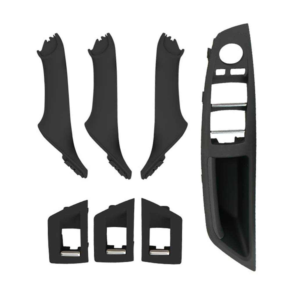 Türgriff Innen Auto,Türgriff innen Fit Gebrauch Passend für BMW F10 2010-2017 RHD RHD RHD Vorderwagen Fahrersitz Armlehne Innentürgriff Innen Panel Ziehen Sie Trimmabdeckung(Black Double Hole) von YZWHKJ
