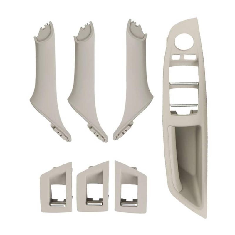 Türgriff Innen Auto,Türgriff innen Fit Gebrauch Passend für BMW F10 2010-2017 RHD RHD RHD Vorderwagen Fahrersitz Armlehne Innentürgriff Innen Panel Ziehen Sie Trimmabdeckung(Ivory Double Hole) von YZWHKJ