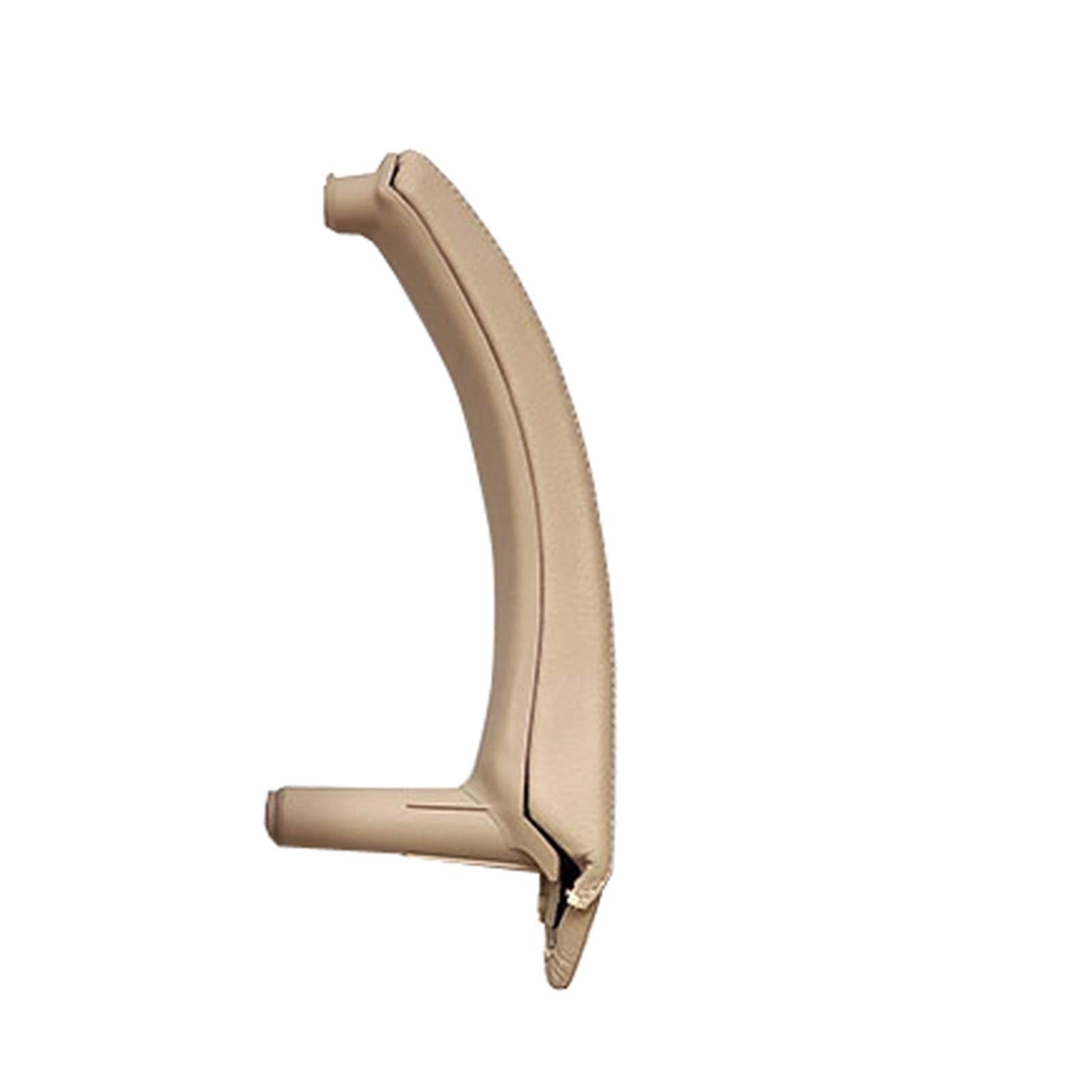 Türgriff Innen Auto,Türgriff innen Innenfahrer Türen ziehen Griff mit Leder Außenabdeckung for BMW X5 x6 E70 E71(Beige Left) von YZWHKJ