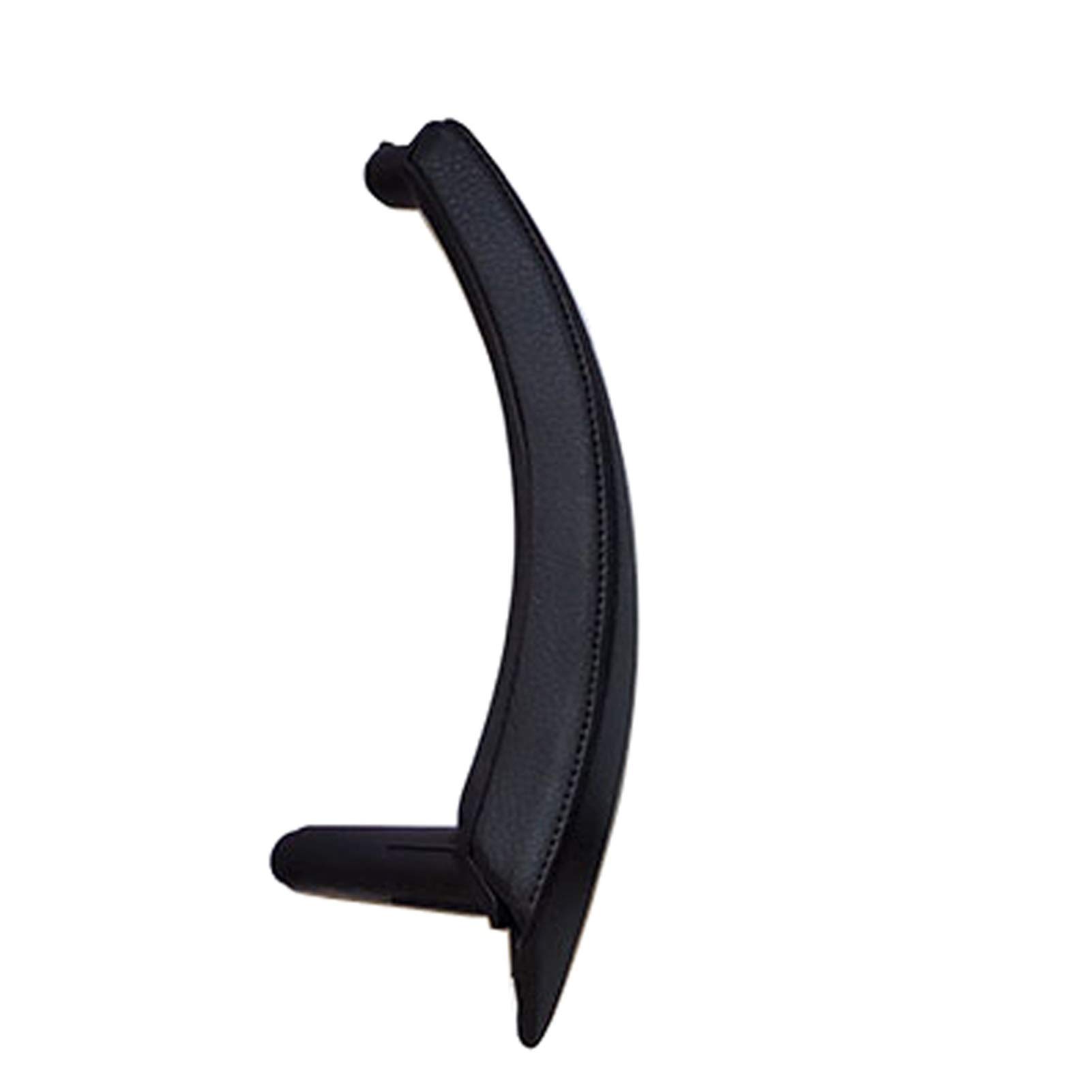 Türgriff Innen Auto,Türgriff innen Innenfahrer Türen ziehen Griff mit Leder Außenabdeckung for BMW X5 x6 E70 E71(Black Left) von YZWHKJ