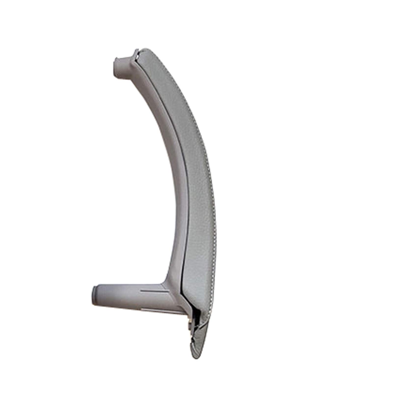 Türgriff Innen Auto,Türgriff innen Innenfahrer Türen ziehen Griff mit Leder Außenabdeckung for BMW X5 x6 E70 E71(Gray Left) von YZWHKJ