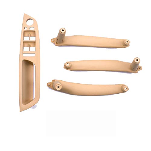 Türgriff Innen Auto,Türgriff innen Set beige Black Armlehnenwagen Links vorne Fahrersitz LHD Innentürgriff Innere Panel Ziehen Verleihabdeckung Fit Passend für BMW E70 E71 x5 x6(E70-set-Beige) von YZWHKJ
