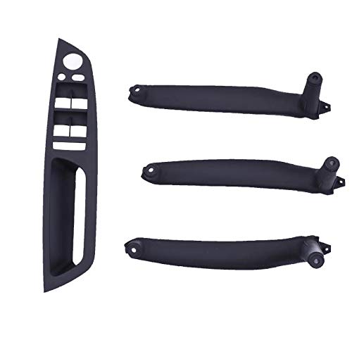 Türgriff Innen Auto,Türgriff innen Set beige Black Armlehnenwagen Links vorne Fahrersitz LHD Innentürgriff Innere Panel Ziehen Verleihabdeckung Fit Passend für BMW E70 E71 x5 x6(E70-set-Black) von YZWHKJ