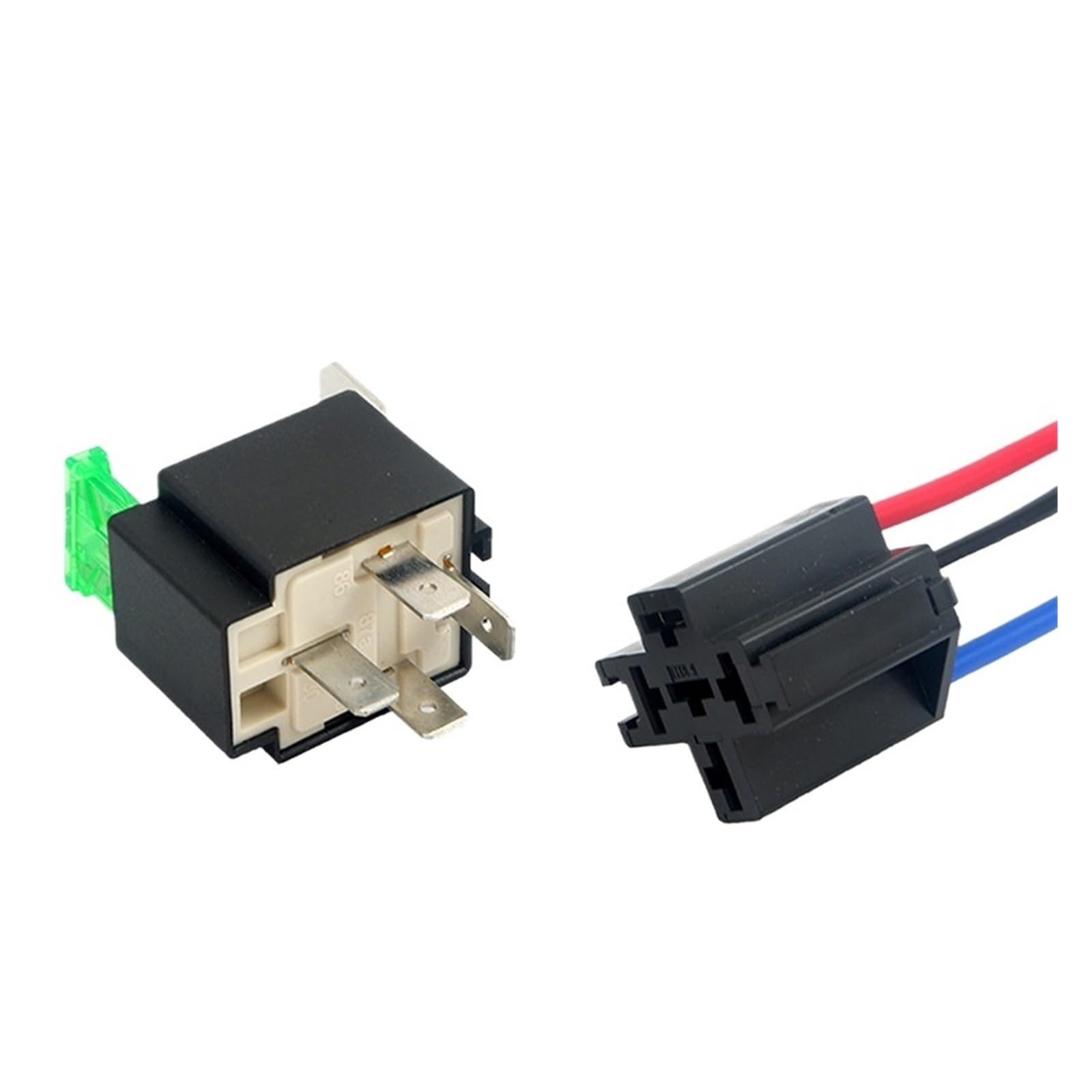 1PC 12V DC 4 Pin Auto Verschmolzen Relais 30A Schließer Relais 30A Sicherung mit 4pin/5Pin Rückenlehne(12V 4pin with socket) von YZZMY