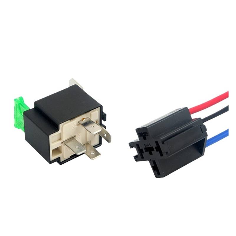 1PC 12V DC 4 Pin Auto Verschmolzen Relais 30A Schließer Relais 30A Sicherung mit 4pin/5Pin Rückenlehne(12V 4pin with socket) von YZZMY
