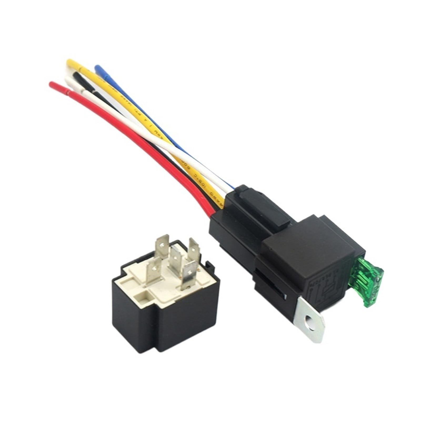 1PC 12V DC 4 Pin Auto Verschmolzen Relais 30A Schließer Relais 30A Sicherung mit 4pin/5Pin Rückenlehne(12V 5pin with socket) von YZZMY