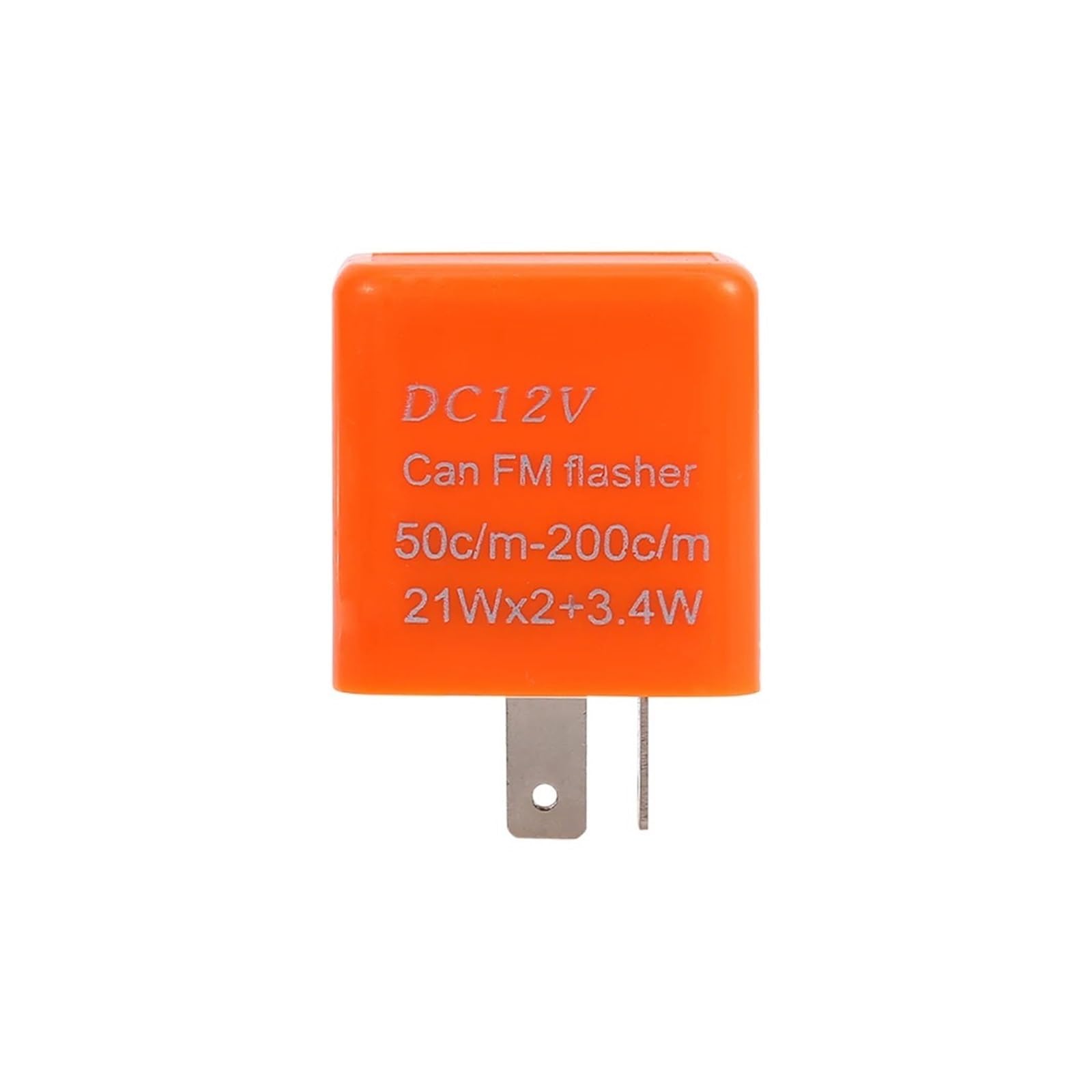 1Pcs Motorrad Blinker Anzeige 2 Pin Geschwindigkeit Einstellbar LED Blink Relais 12V Schwarz Orange 21W 2 3,4 W(Orange) von YZZMY