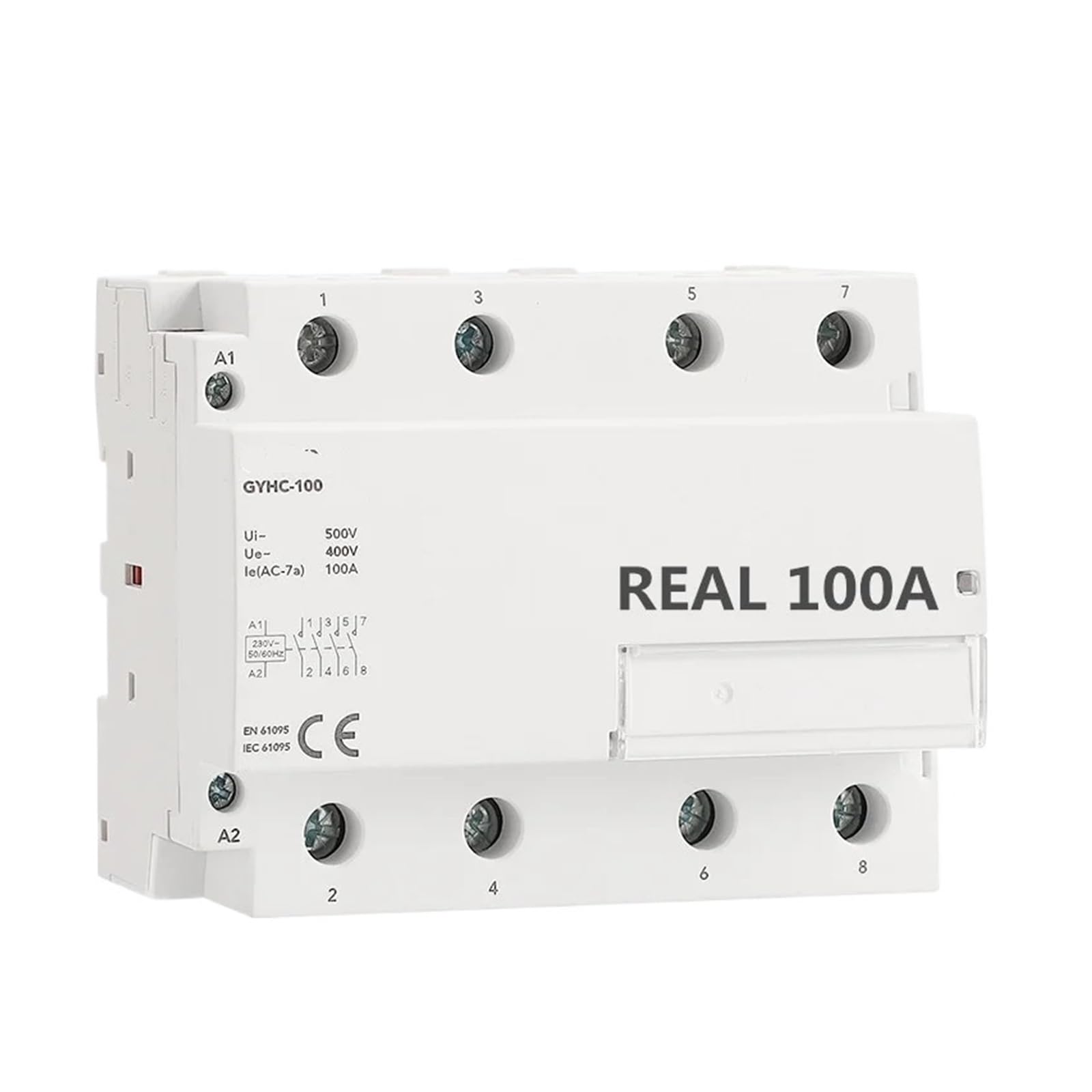 4Phase 100A AC Schütz 220V 230V Din-schiene Haushalt Modulare Schütz Schalter Controller Home Hotel Verwenden(4P 100A 3NO1NC 230AC) von YZZMY