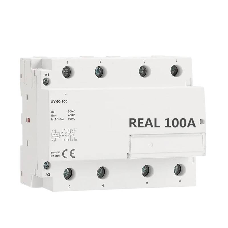 4Phase 100A AC Schütz 220V 230V Din-schiene Haushalt Modulare Schütz Schalter Controller Home Hotel Verwenden(4P 100A 3NO1NC 230AC) von YZZMY