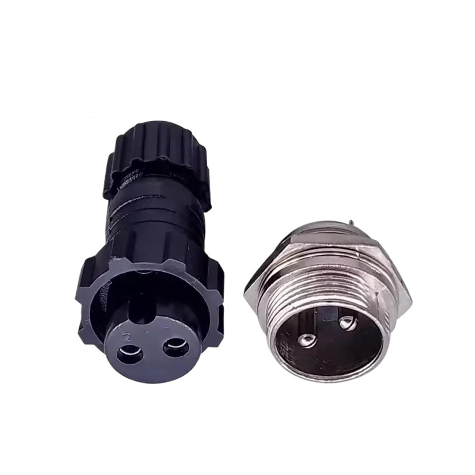 5/20 Sets GX16 M16 QL16 16MM Aviation Steckdose Männlich Weiblich Docking Back Nut Panel Mounted Connector mit 2/3/4/5/6/7/8/9 Pins(Back nut 2P,100 Sets) von YZZMY