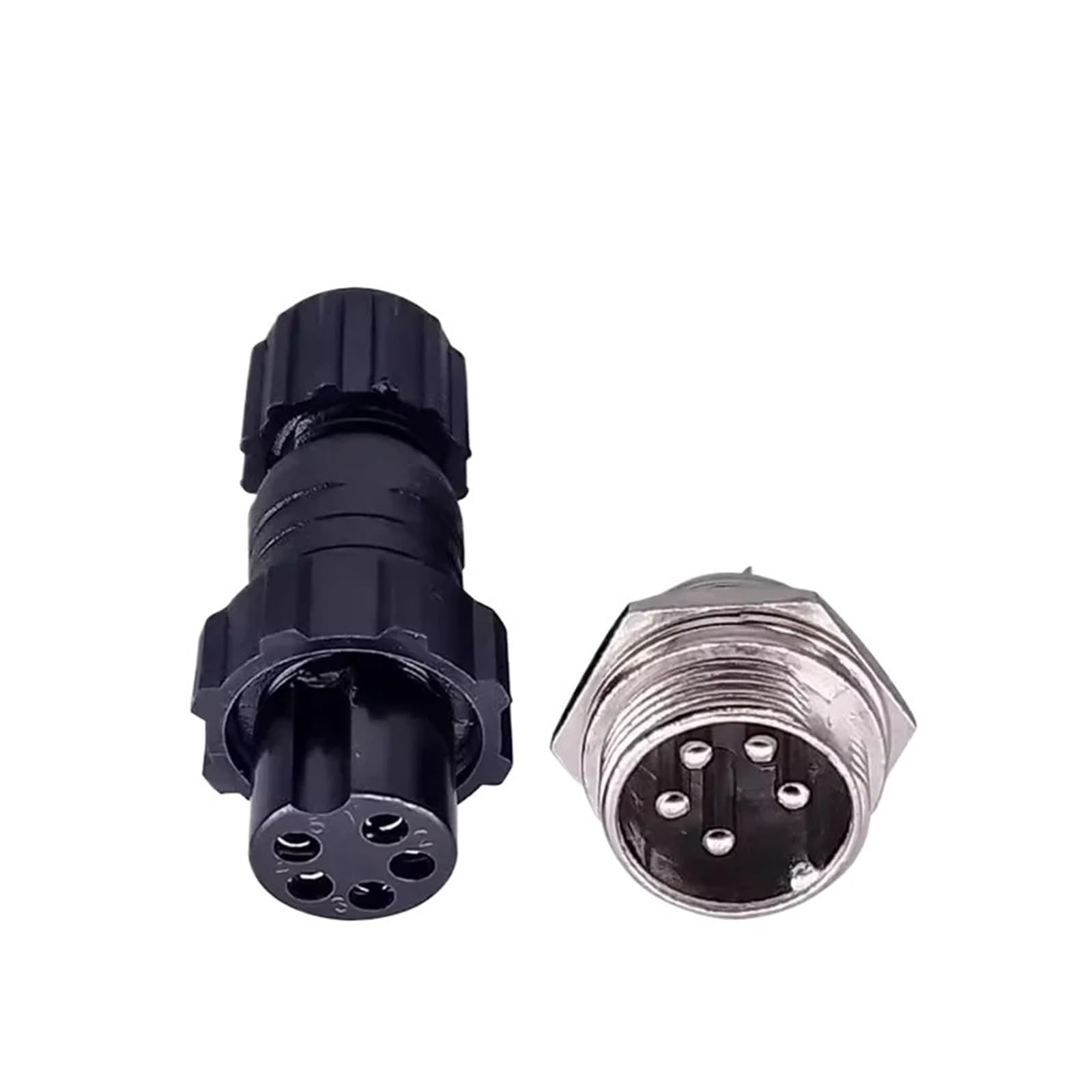 5/20 Sets GX16 M16 QL16 16MM Aviation Steckdose Männlich Weiblich Docking Back Nut Panel Mounted Connector mit 2/3/4/5/6/7/8/9 Pins(Back nut 5P,100 Sets) von YZZMY