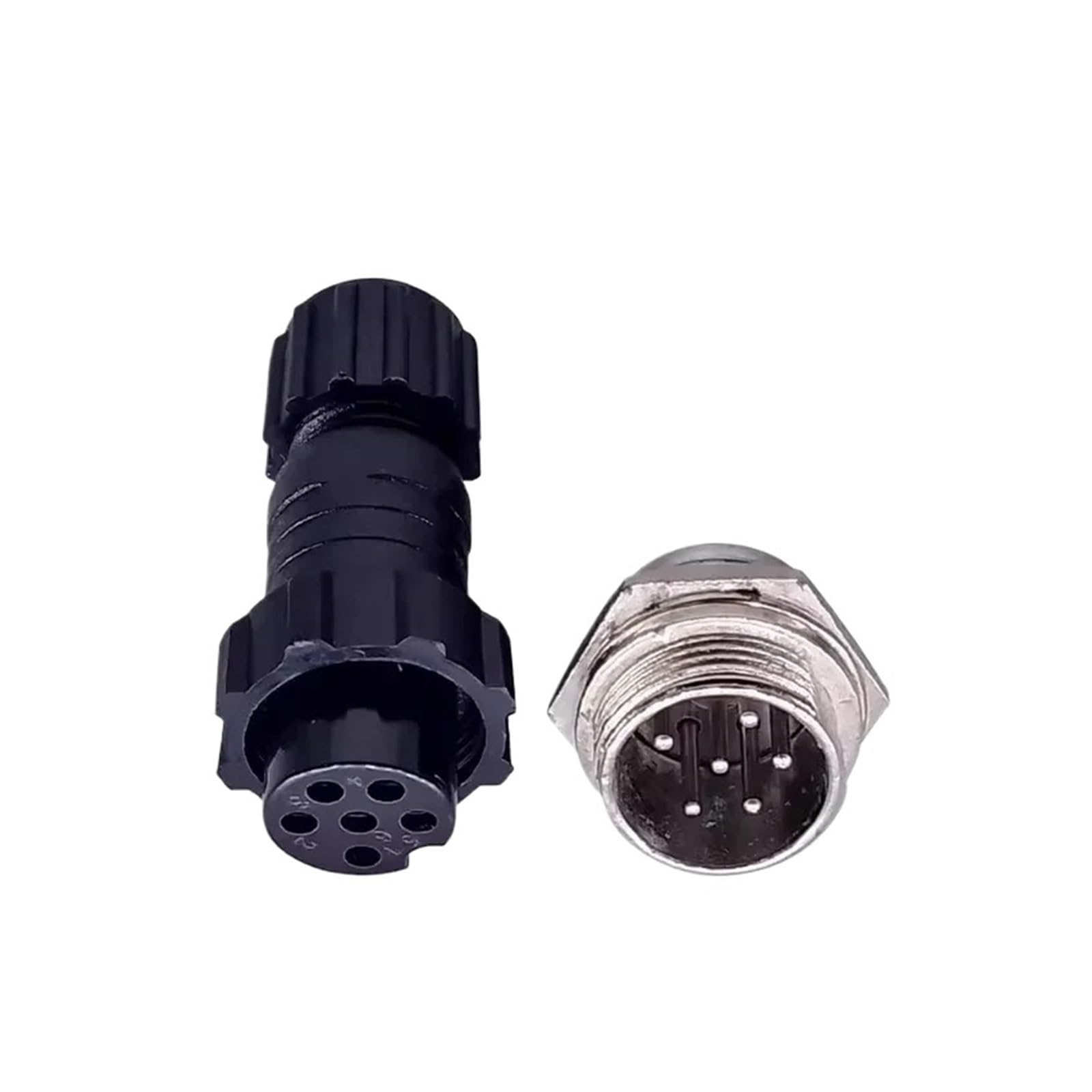 5/20 Sets GX16 M16 QL16 16MM Aviation Steckdose Männlich Weiblich Docking Back Nut Panel Mounted Connector mit 2/3/4/5/6/7/8/9 Pins(Back nut 6P,100 Sets) von YZZMY