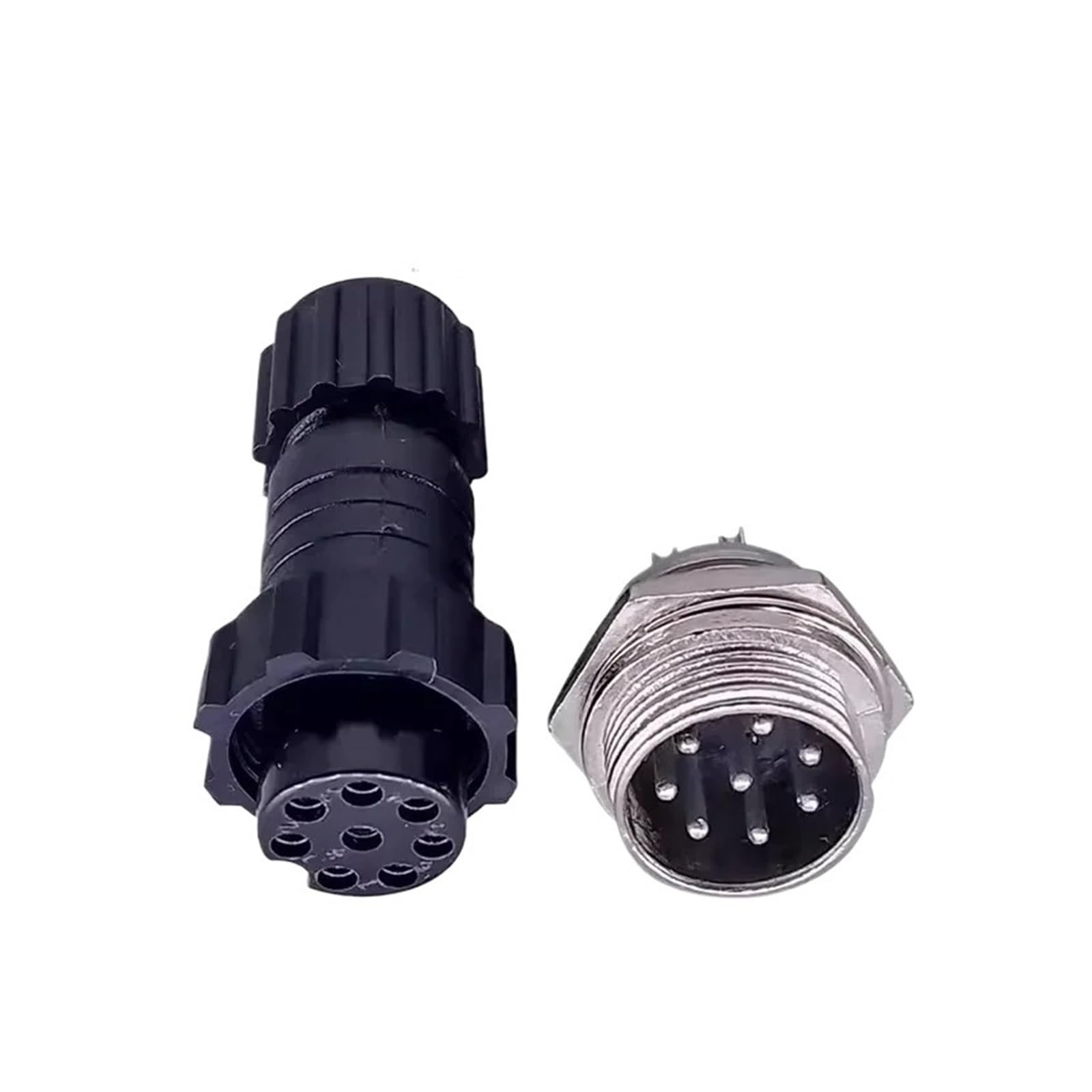 5/20 Sets GX16 M16 QL16 16MM Aviation Steckdose Männlich Weiblich Docking Back Nut Panel Mounted Connector mit 2/3/4/5/6/7/8/9 Pins(Back nut 8P,100 Sets) von YZZMY