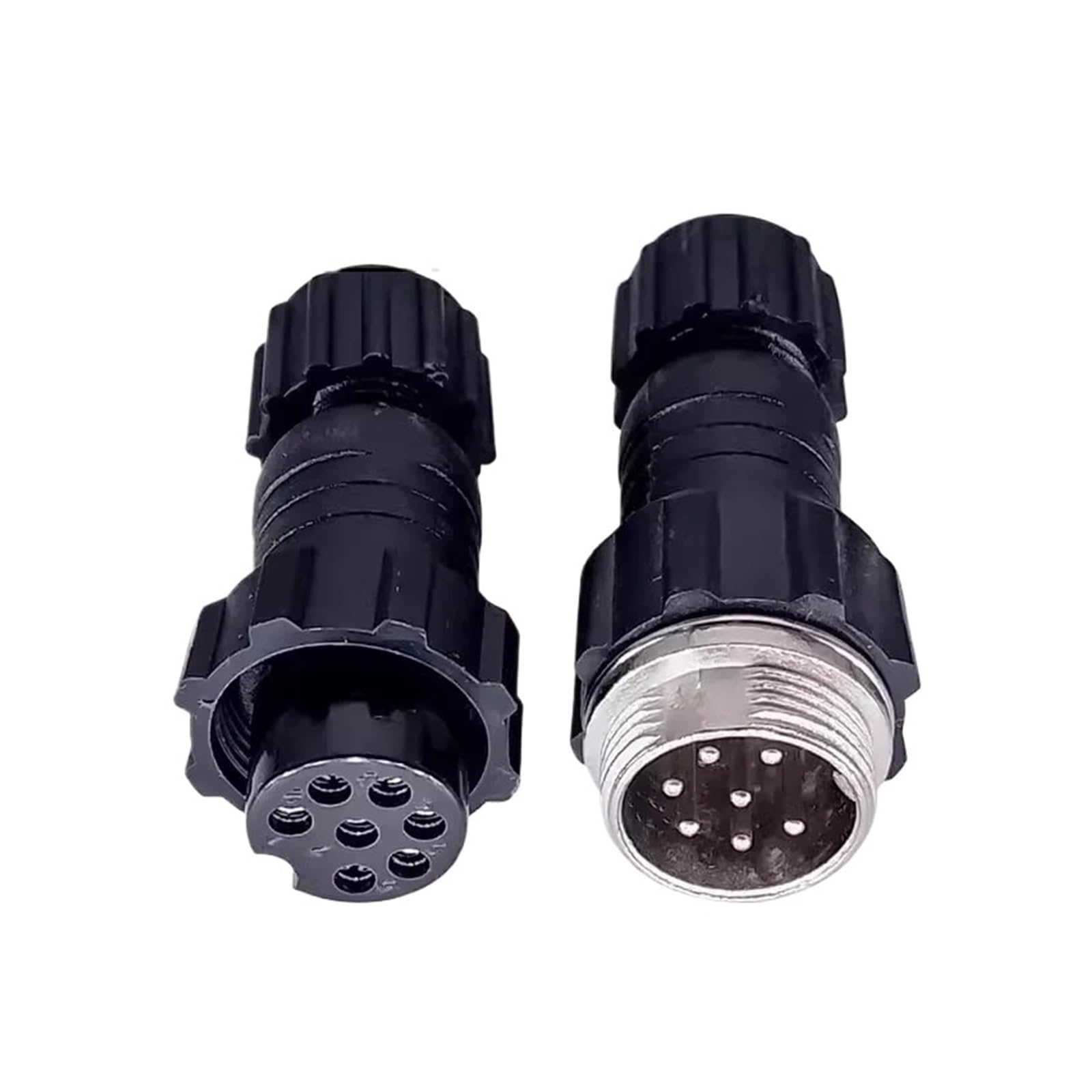 5/20 Sets GX16 M16 QL16 16MM Aviation Steckdose Männlich Weiblich Docking Back Nut Panel Mounted Connector mit 2/3/4/5/6/7/8/9 Pins(Docking 7P,100 Sets) von YZZMY