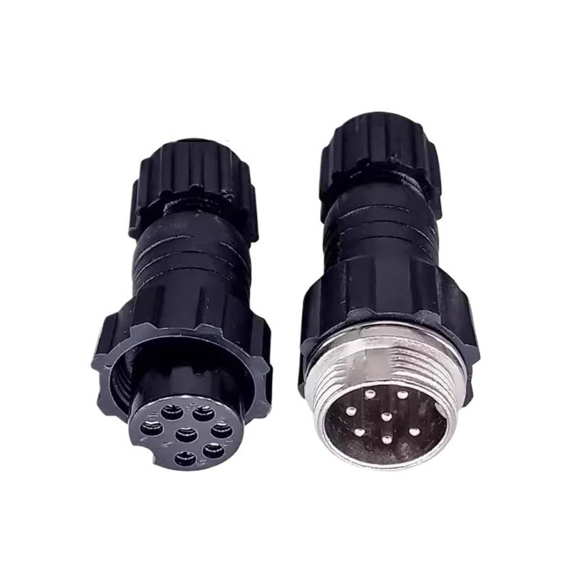 5/20 Sets GX16 M16 QL16 16MM Aviation Steckdose Männlich Weiblich Docking Back Nut Panel Mounted Connector mit 2/3/4/5/6/7/8/9 Pins(Docking 7P,100 Sets) von YZZMY