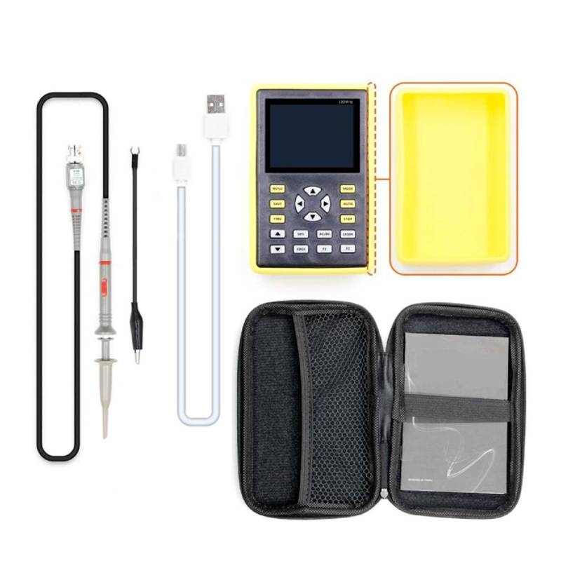 5012H Handheld-Digitaloszilloskop, 500 MS/s Abtastrate, 10 MHz analoge Bandbreite, 2,4 Zoll, unterstützt Wellenformspeicherung von YZZMY