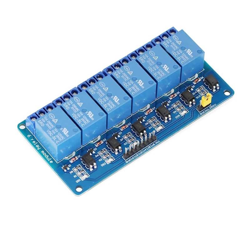 5V 12V Relaismodul 1 2 4 6 8 Kanal mit Optokoppler-Relaisausgang 1 2 4 6 8-Wege-Relaismodul for auf Lager(6 channel 12V) von YZZMY