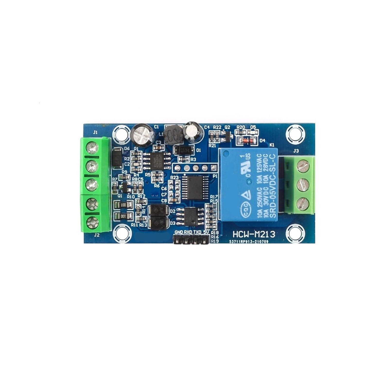 7-24V Modbus-Rtu 1/2/4/8 Kanal Relais Modul Schalter Modbus RTU RS485 TTL Kommunikation Eingang Ausgang W/Anti-reverse-Schutz(1 channel) von YZZMY