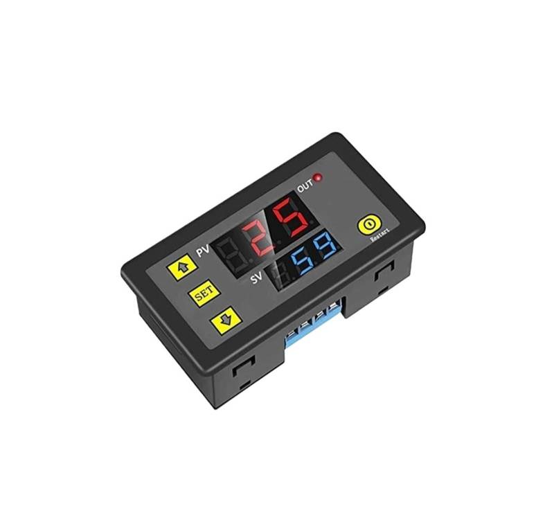 AC 110 V 220 V DC 12 V Digitales Zeitverzögerungsrelais LED-Anzeige Zyklus-Timer-Steuerschalter Einstellbares Zeitrelais Zeitverzögerungsschalter(110-220V) von YZZMY