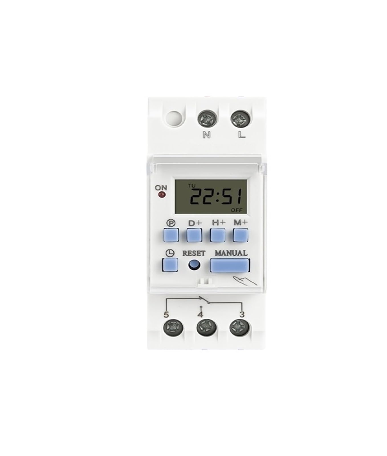 AC 220 V 230 V 110 V DC 12 V 24 V 48 V 15 A 30 A THC15A Din-Schiene Wöchentlich 7 Tage programmierbarer digitaler Zeitschalter Relais-Timer-Controller(30A,1NO1NC 110V AC DC) von YZZMY