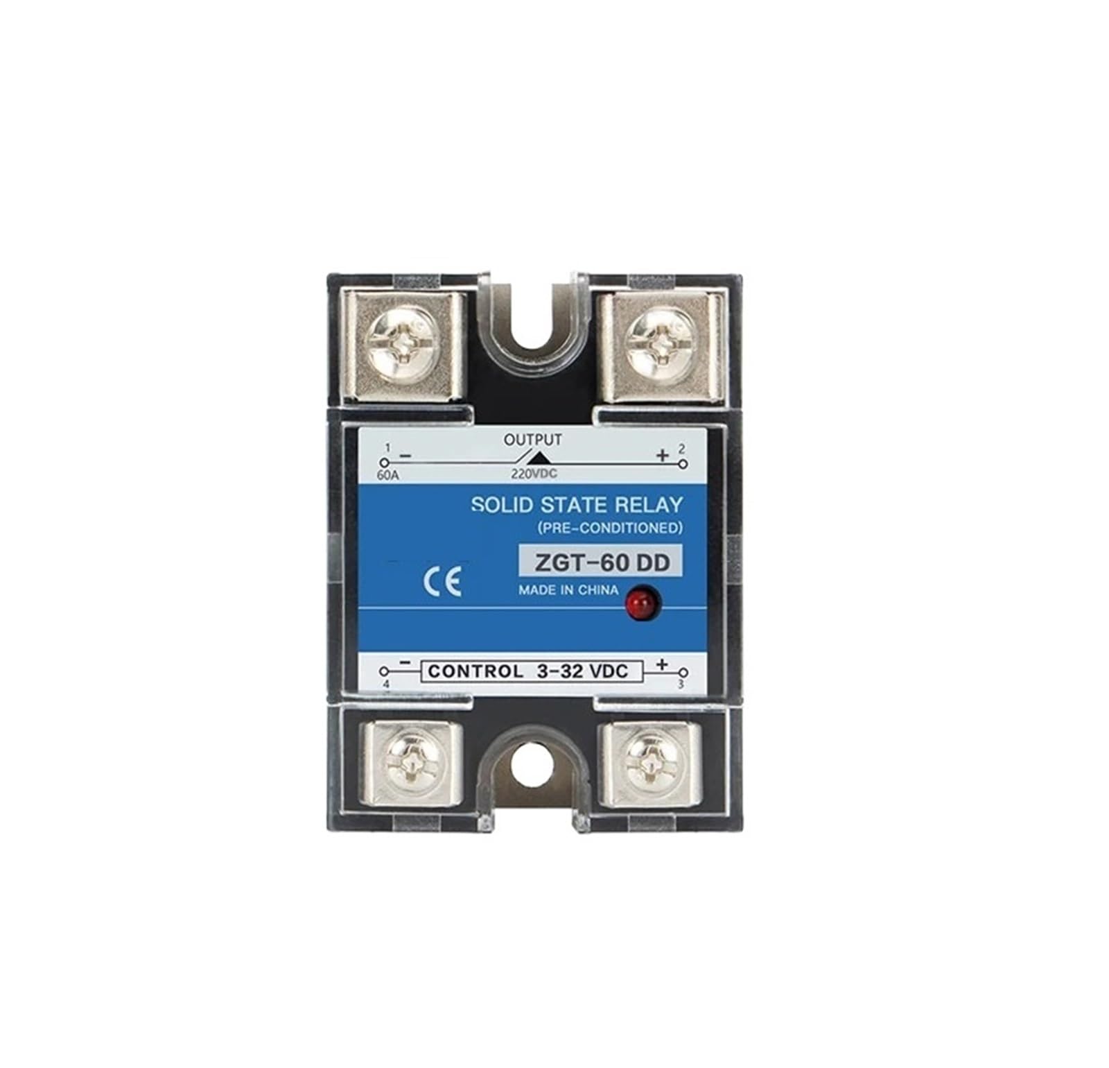 CG SSR-10DD 25DD 40DD 200A 600A SSR Einphasig DC Steuerung DC Kühlkörper 3-32VDC Zu 220VDC 600V 10A 25A 40A DD Solid State Relais(60DD 220V) von YZZMY