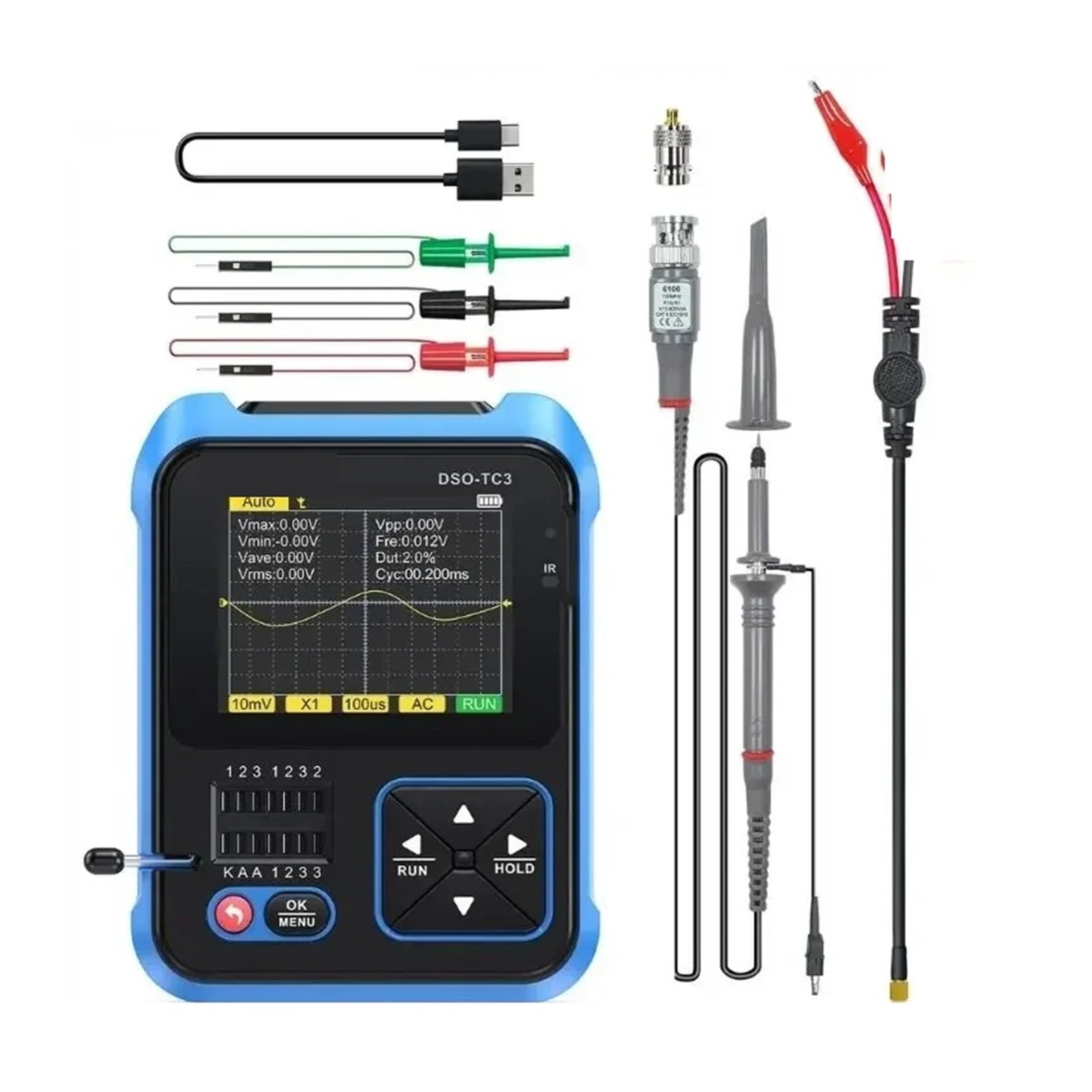 DSO-TC3 Handheld-Digitaloszilloskop-Transistortester Signalquelle 3-in-1-Multifunktionstester for elektronische Komponenten(DSO-TC3 Option) von YZZMY