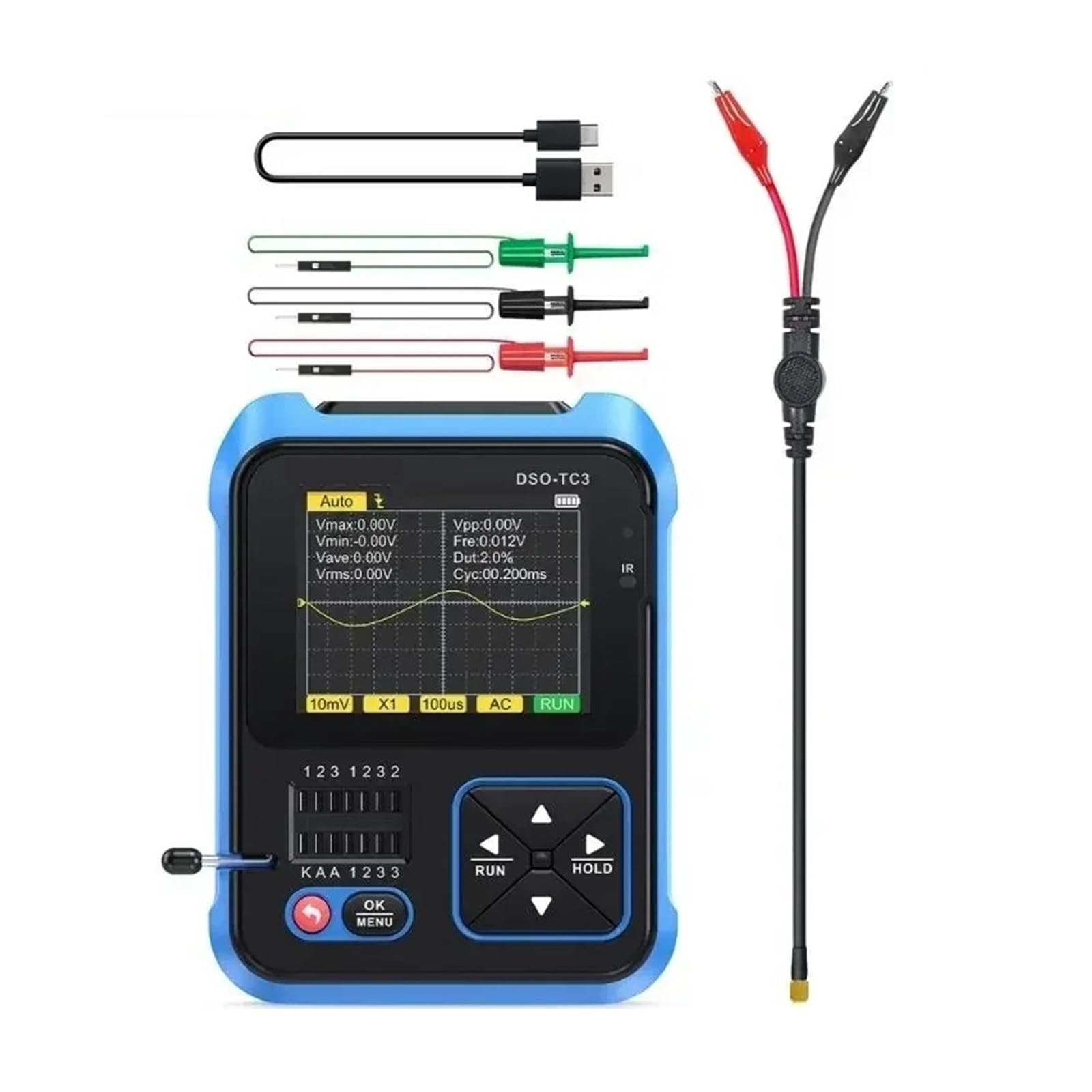 DSO-TC3 Handheld-Digitaloszilloskop-Transistortester Signalquelle 3-in-1-Multifunktionstester for elektronische Komponenten(DSO-TC3 Standard) von YZZMY