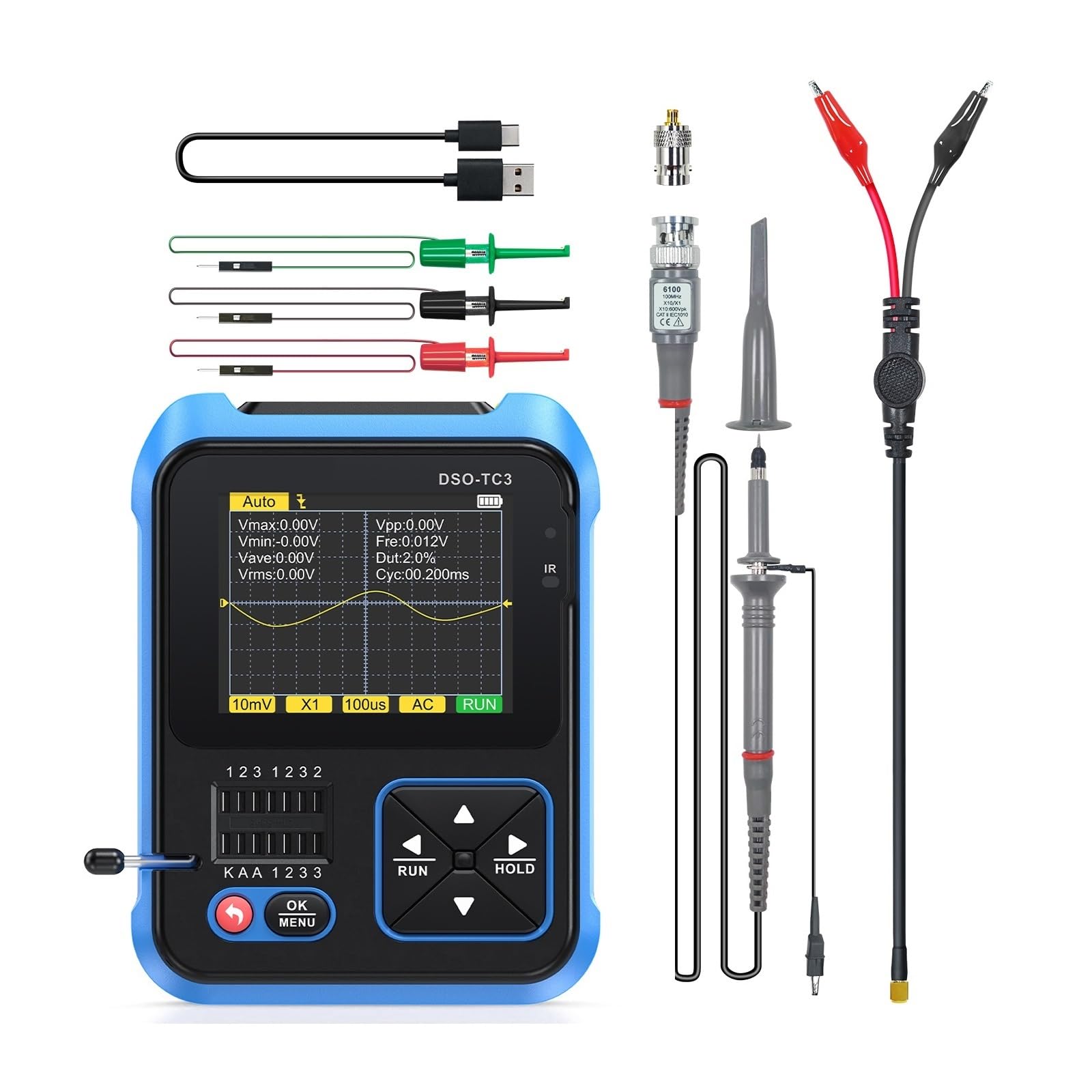 DSO-TC4 DSO-TC3 3-in-1 Handheld-Digitaloszilloskop Transistortester Signalquelle Tragbare elektronische Testwerkzeuge(DSO-TC3 Option) von YZZMY