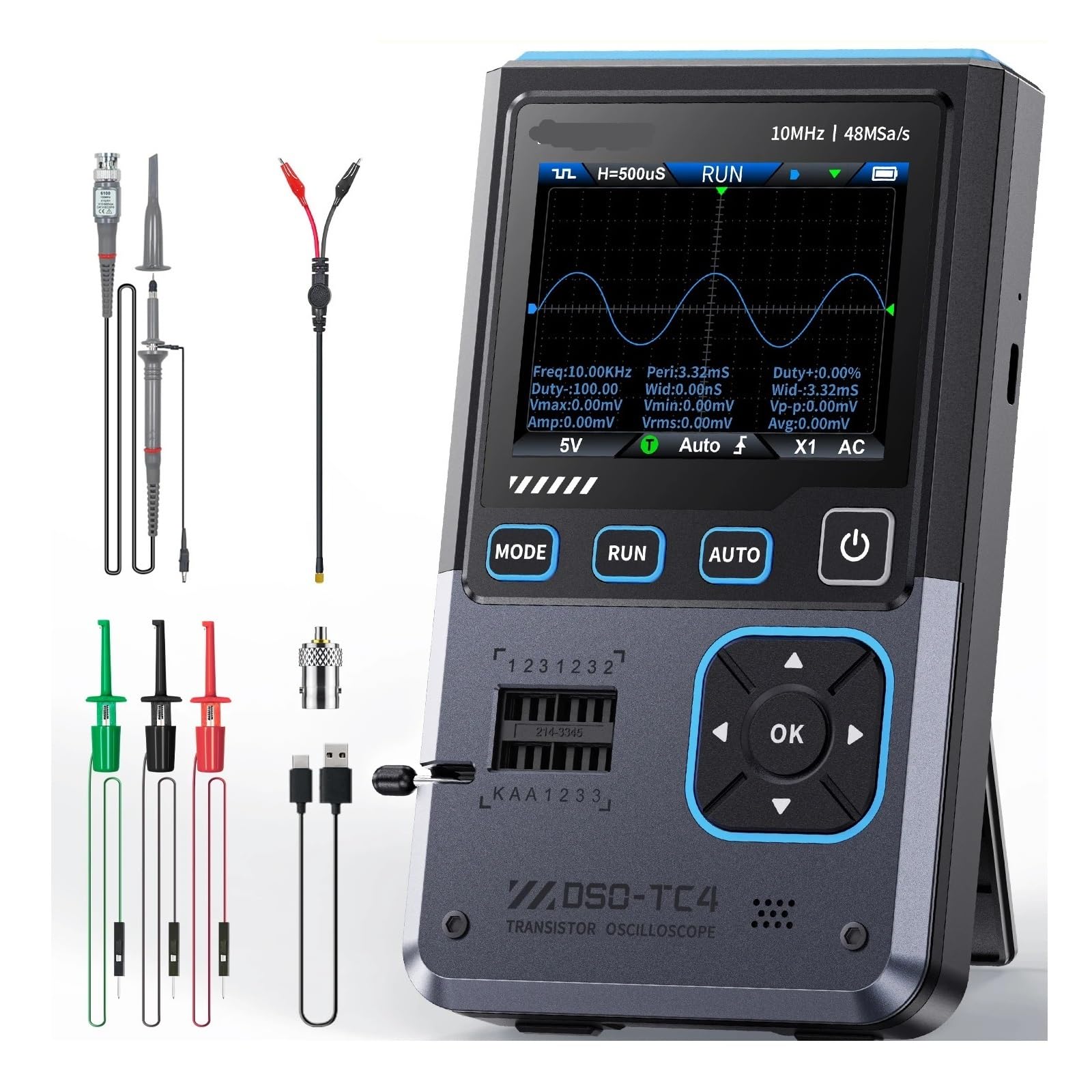 DSO-TC4 DSO-TC3 3-in-1 Handheld-Digitaloszilloskop Transistortester Signalquelle Tragbare elektronische Testwerkzeuge(DSO-TC4 Option) von YZZMY