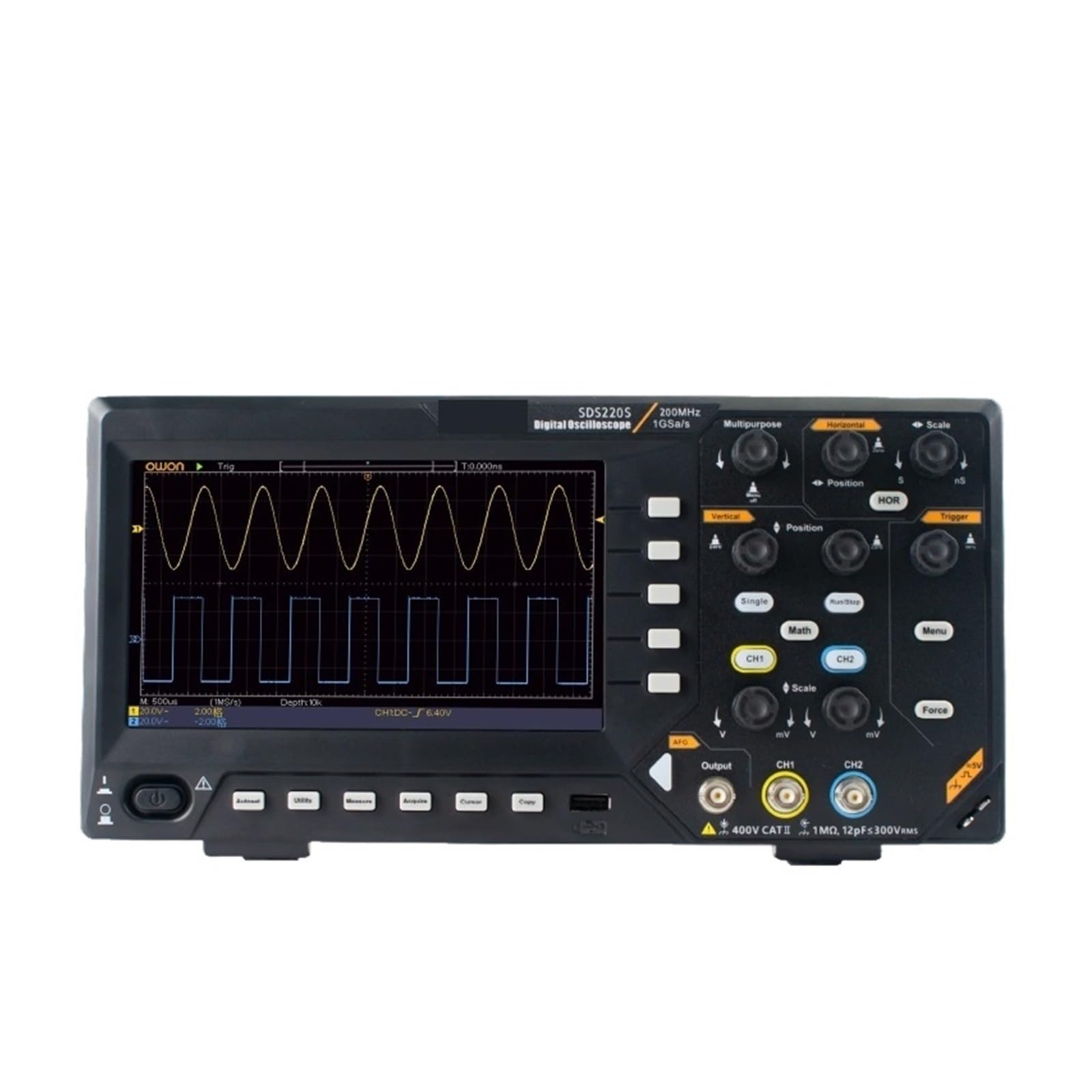 Digitaloszilloskop SDS200 2-Kanäle 100 MHz 150 MHz 200 MHz 1 GS/s FFT + 25 MHz 14-Bit-Signalgenerator SDS210S SDS215S SDS220S(SDS220S,AU) von YZZMY