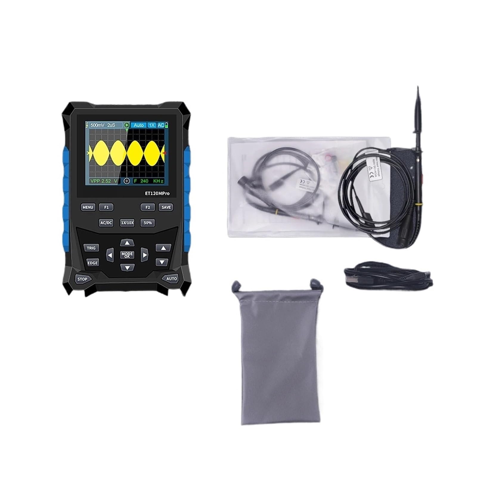 ET120MPro Tragbares 120 MHz 500 MS/s Digitales Oszilloskop 3 MHz Signalquellen 2 in 1 Automotive Osciloscópio DIY Tools ET120MPro Tragbares 120 MHz 500 MS/s Digitales Oszilloskop 3 MHz Signalquellen 2 in 1 Automotive Osciloscópio DIY Tools von YZZMY