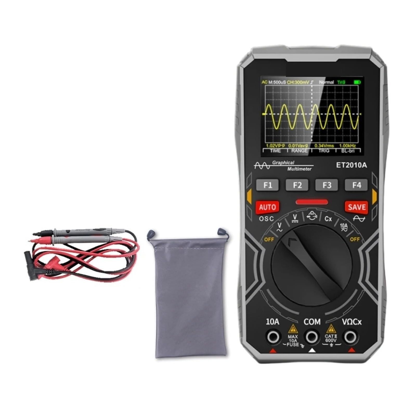 ET2010A 2,5 MSps 1 MHz Digital-Oszilloskop-Multimeter 2-in-1-Labor-Oszilloskop Elektrisches Reparatur-Oszilloskop(ET2010A Gray) von YZZMY