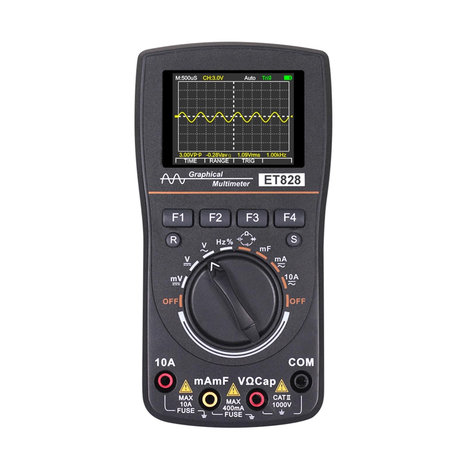 ET828 3-in-1-Digitaloszilloskop-Multimeter, Transistortester, 2,5 Msps Abtastrate, grafisches Oszilloskop-Messgerät(ET828) von YZZMY