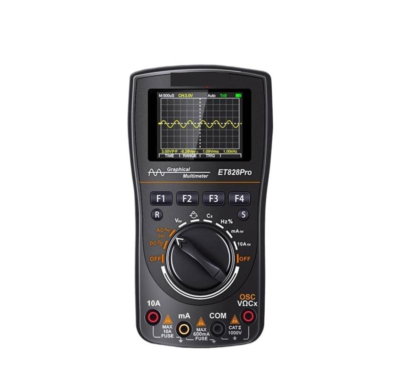 ET828Pro 10 MHz 50 Mps/s Handheld-Digitaloszilloskop 2-in-1-Oszilloskop-Multimeter Oscope Meter for die Überholung von Elektroautos for Selbermachen von YZZMY