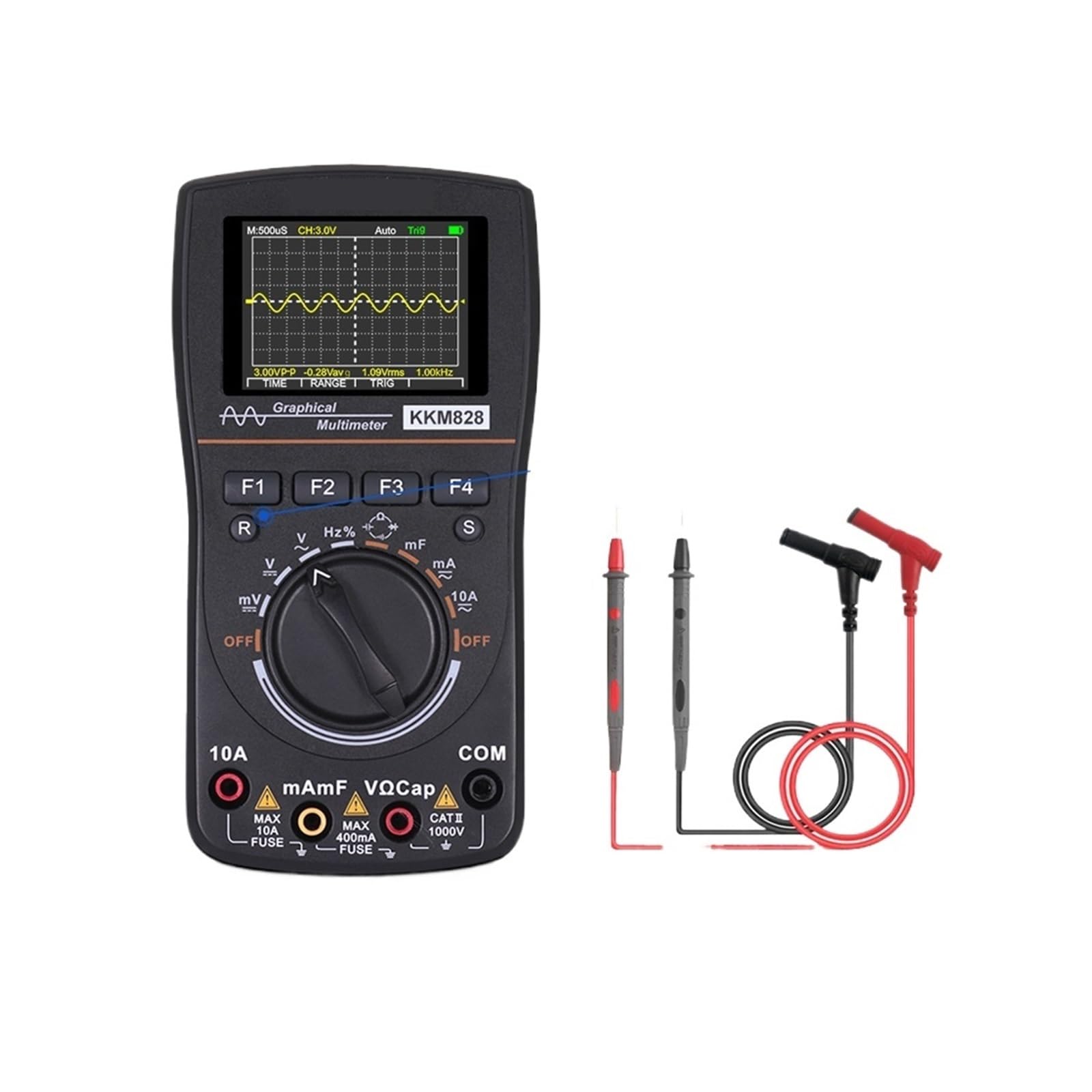 KKM828 Digitales Oszilloskop-Multimeter 2 in1 2,4 Zoll Farbbildschirm 1 MHz Bandbreite 2,5 Msps Abtastrate Elektronischer Test KKM828 Digitales Oszilloskop-Multimeter 2 in1 2,4 Zoll Farbbildschirm 1 MHz Bandbreite 2,5 Msps Abtastrate Elektronischer Test von YZZMY