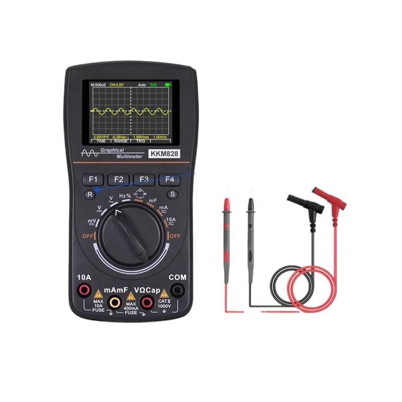 KKM828 Digitales Oszilloskop-Multimeter 2 in1 2,4 Zoll Farbbildschirm 1 MHz Bandbreite 2,5 Msps Abtastrate Elektronischer Test von YZZMY
