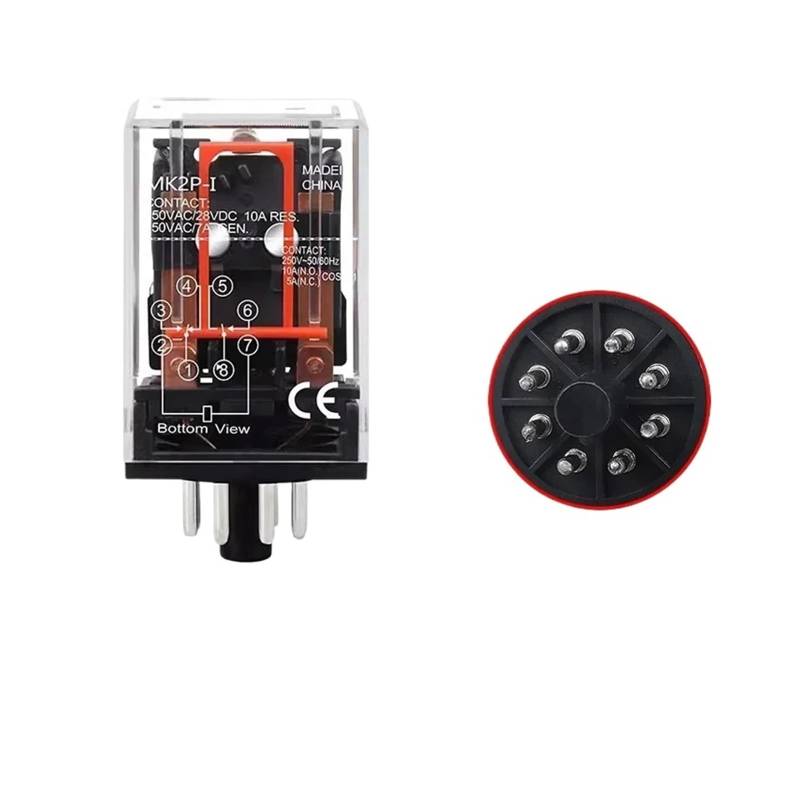 MK2P-I MK3P-I Hochleistungs-Zwischenrelais, Kupferspule, Silberkontakt, allgemeines Mikro-Mini-Elektromagnetrelais, AC220V/DC24V(10 PCS,MK3P-I AC220V) von YZZMY